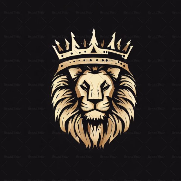 Majestätischer Löwe und Krone
